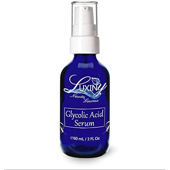 Luxiny GLYCOLIC ACID SERUM, AN ANTI AGING SERUM AND FACIAL EXFOLIATOR TO HELP EVEN SKIN TONE & REDUCE WRINKLES, A VEGAN SKIN CARE FACIAL SERUM WITH SOOTHING ALOE - FOR ALL SKIN TYPES, 2 OZ. - Image 1